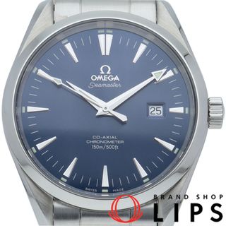 オメガ(OMEGA)のオメガ シーマスター アクアテラ コーアクシャル 42.2mm ブルー Seamaster Aqua Terra Co-Axial 2502.80 箱 保証書 SS メンズ時計 ブルー 仕上げ済 美品 【中古】(その他)