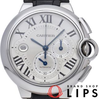 カルティエ(Cartier)のカルティエ バロン ブルー クロノグラフ ウォッチ 44mm オートマチック Ballon Bleu Chronograph Automatic 44mm W6920003 箱 SS/革 メンズ時計 シルバー 仕上げ済 美品 【中古】(その他)