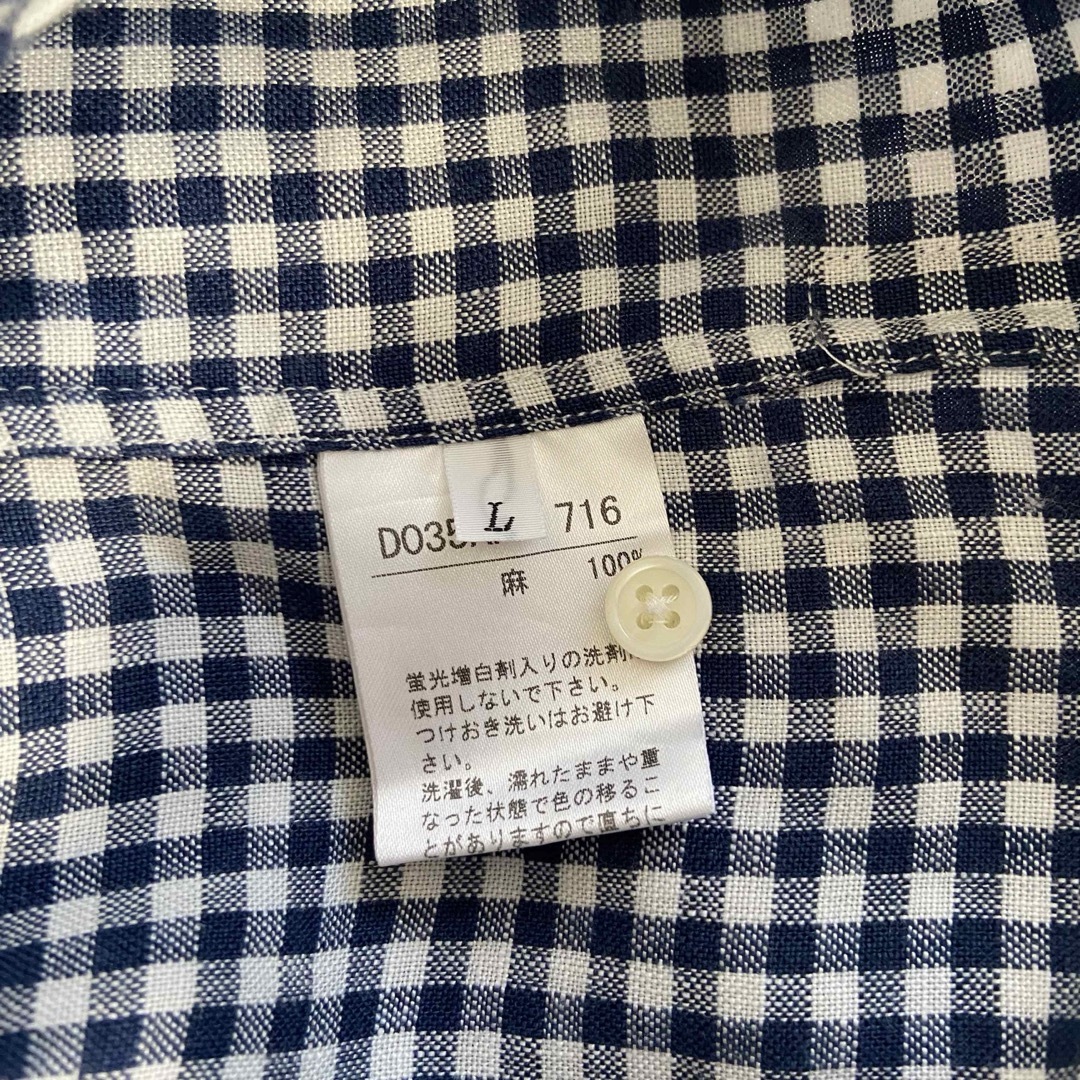 リネンチェックシャツ レディースのトップス(シャツ/ブラウス(長袖/七分))の商品写真
