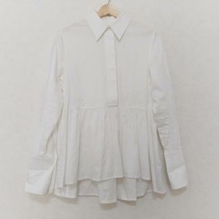 ヴィクトリアベッカム(Victoria Beckham)のVICTORIABECKHAM(ヴィクトリアベッカム) 長袖シャツブラウス サイズ4 XL レディース - 白 綿(シャツ/ブラウス(長袖/七分))