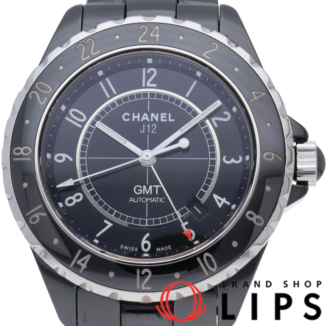 CHANEL(シャネル)のシャネル J12 GMT ウォッチ 42mm オートマチック J12 GMT H2012 保証書 1駒 セラミック メンズ時計 ブラック 仕上げ済 美品 【中古】 メンズの時計(その他)の商品写真