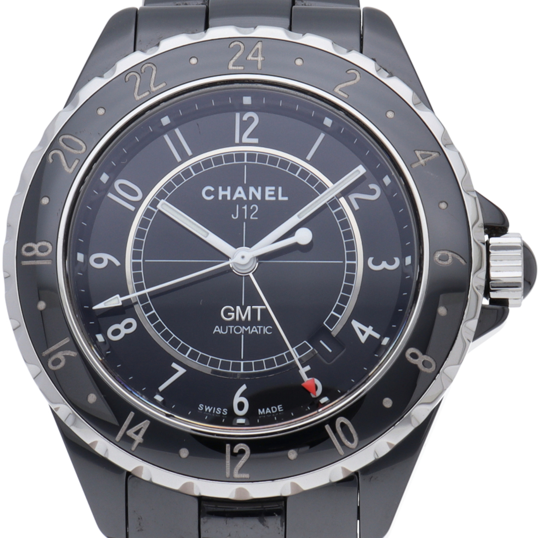 CHANEL(シャネル)のシャネル J12 GMT ウォッチ 42mm オートマチック J12 GMT H2012 保証書 1駒 セラミック メンズ時計 ブラック 仕上げ済 美品 【中古】 メンズの時計(その他)の商品写真