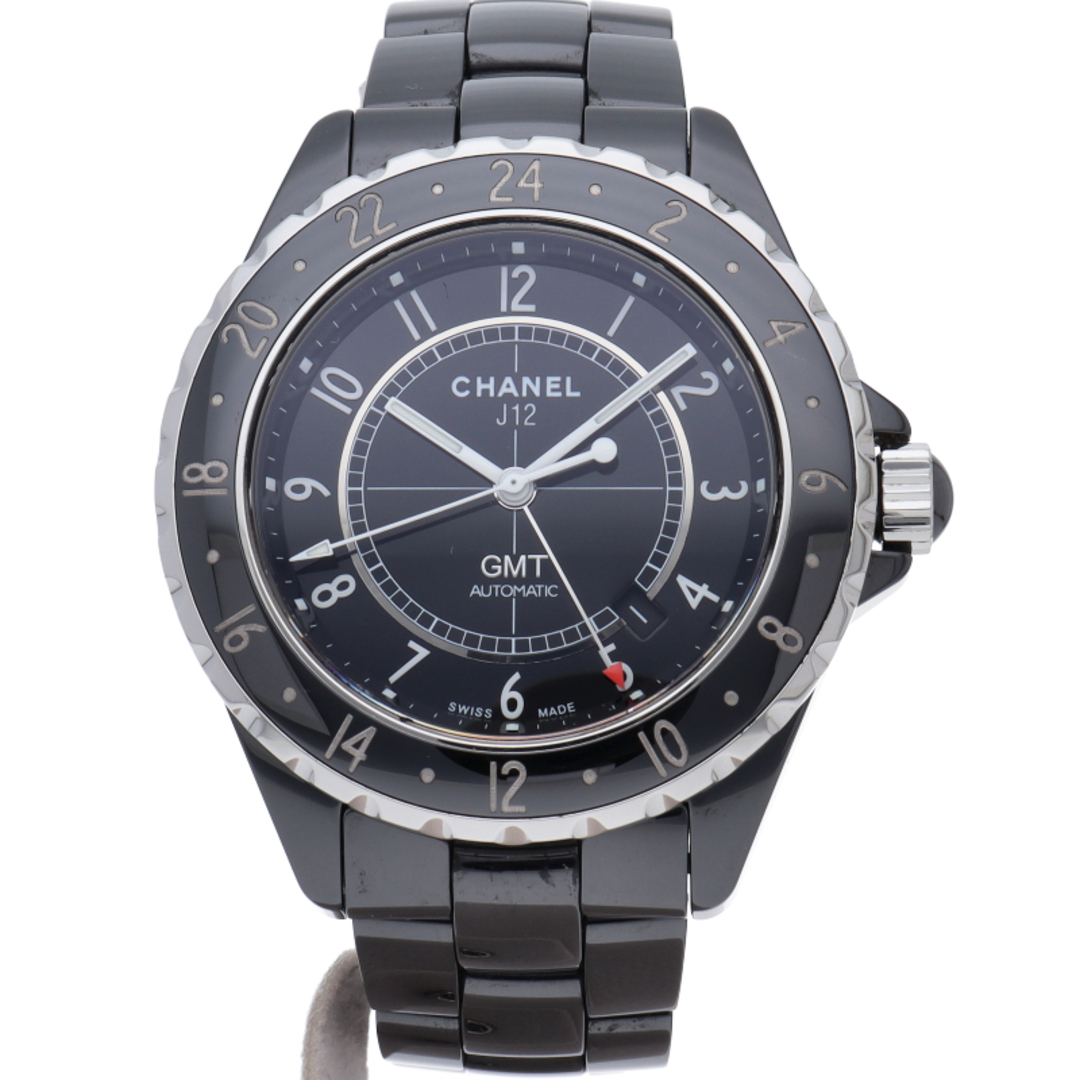 CHANEL(シャネル)のシャネル J12 GMT ウォッチ 42mm オートマチック J12 GMT H2012 保証書 1駒 セラミック メンズ時計 ブラック 仕上げ済 美品 【中古】 メンズの時計(その他)の商品写真