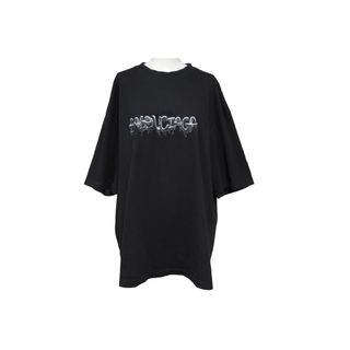 バレンシアガ(Balenciaga)のBALENCIAGA バレンシアガ スライムグラフィックロゴ 半袖Ｔシャツ 612966 2021SS 黒 ブラック 中古 63459(Tシャツ/カットソー(半袖/袖なし))