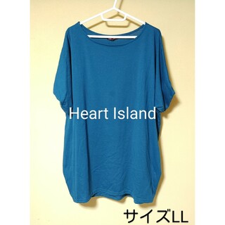 Heart Island＊Tシャツ・半袖・サイズLL＊無地・ブルー系＊レディース(Tシャツ(半袖/袖なし))
