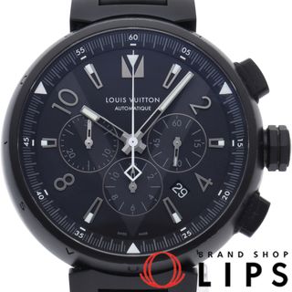 ルイヴィトン(LOUIS VUITTON)のルイ・ヴィトン タンブール クロノグラフ オールブラック Tambour Chronograph Q1A62Z 箱 保証書 SS/ラバー メンズ時計 ブラック 美品 【中古】(その他)