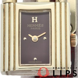 エルメス(Hermes)のエルメス ケリー ウォッチ レディース時計 Kelly Watch 箱 保証書 GP/革 レディース時計 ホワイト 美品 【中古】(腕時計)