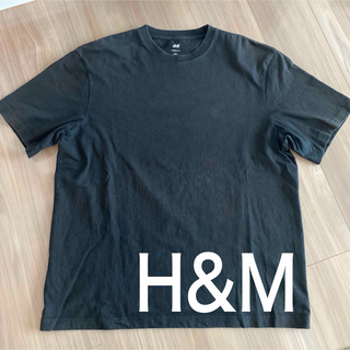 エイチアンドエム(H&M)のLサイズ　半袖Tシャツ H&Mエイチアンドエム　黒(Tシャツ/カットソー(半袖/袖なし))