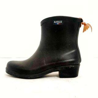 エーグル(AIGLE)のAIGLE(エーグル) レインブーツ 36 レディース - 黒 ラバー(レインブーツ/長靴)