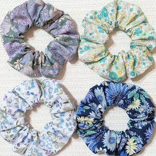 CB4個セットシュシュハンドメイド(ヘアアクセサリー)