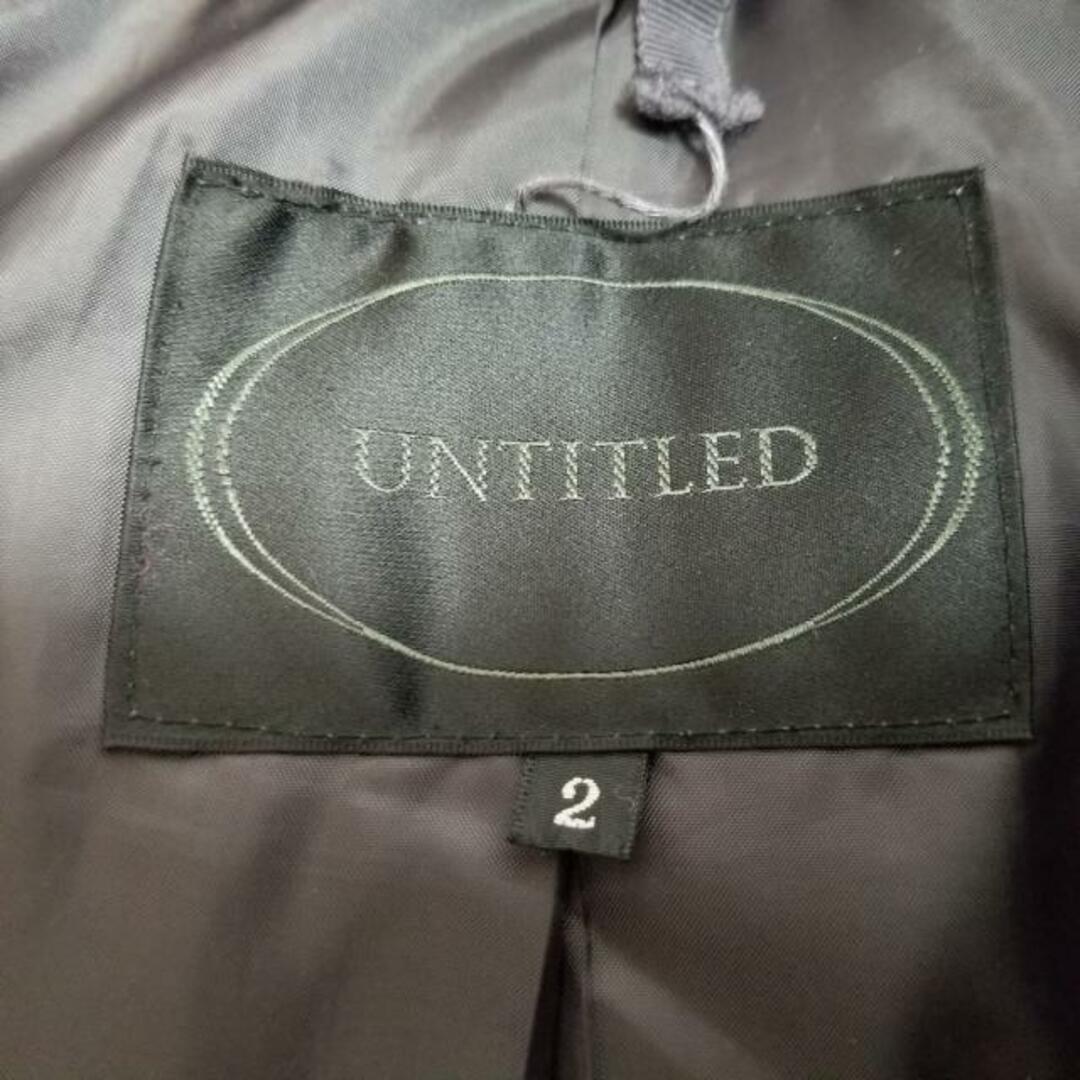 UNTITLED(アンタイトル)のUNTITLED(アンタイトル) ダウンコート サイズ2 M レディース - ダークグレー 長袖/ジップアップ/冬 レディースのジャケット/アウター(ダウンコート)の商品写真