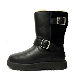 アグ(UGG)のUGG(アグ) ショートブーツ 22 レディース ブレイダ 1017512 黒 ウォータープルーフ レザー×ムートン(ブーツ)