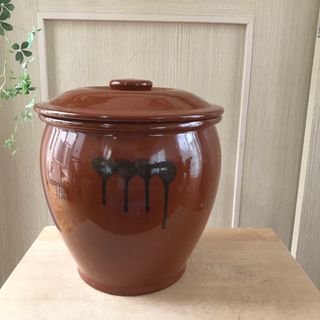 【5号かめ 】久松窯 丸かめ 梅干保存陶器 味噌　漬物保存陶器　梅干し　(容器)