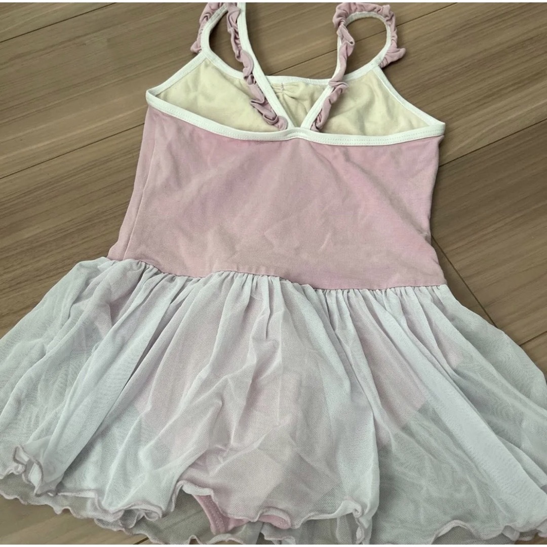 バレエ　レオタード　キッズ　子供用　115㎝　ピンク　フリル　レッスン　衣装 キッズ/ベビー/マタニティのキッズ服女の子用(90cm~)(下着)の商品写真