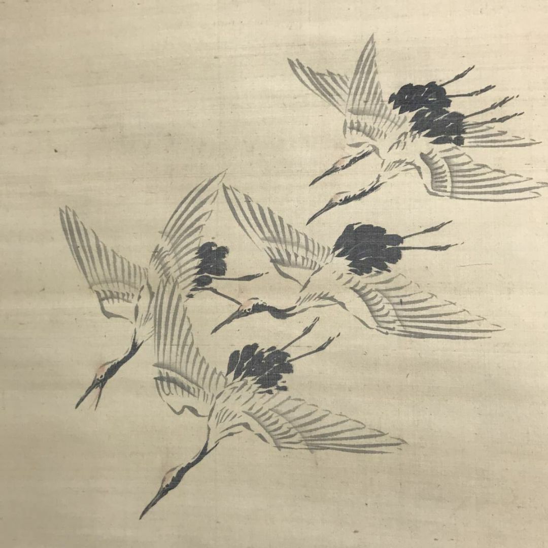 海の声)【真作】西山英雄/双鶴図/横物/掛軸☆宝船☆AB-383 - 絵画 海の声)【真作】西山英雄/双鶴図/横物/掛軸☆宝船☆AB-383 - 絵画