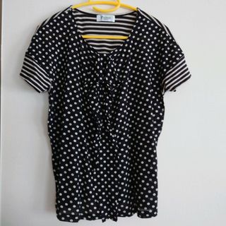 Lサイズ　半袖　Tシャツ　カットソー　トップス(Tシャツ(半袖/袖なし))