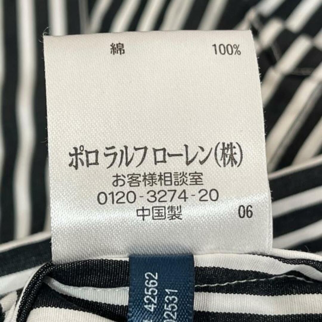 Ralph Lauren(ラルフローレン)のRalphLauren(ラルフローレン) 長袖シャツブラウス サイズ2 S レディース美品  - 黒×白 ストライプ レディースのトップス(シャツ/ブラウス(長袖/七分))の商品写真