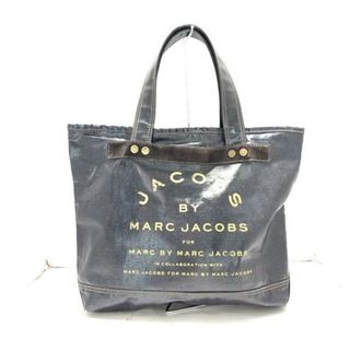 マークバイマークジェイコブス(MARC BY MARC JACOBS)のMARC BY MARC JACOBS(マークバイマークジェイコブス) ハンドバッグ - ダークグレー×ゴールド コーティングキャンバス(ハンドバッグ)