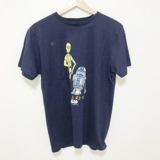 MUVEIL WORK(ミュベールワーク) 半袖Tシャツ サイズ38 M レディース - ダークネイビー×イエロー×マルチ クルーネック