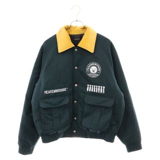 ピースマイナスワン(PEACEMINUSONE)のpeaceminusone ピースマイナスワン BOMBER JACKET #1 バックロゴ ボンバージャケット グリーン(フライトジャケット)