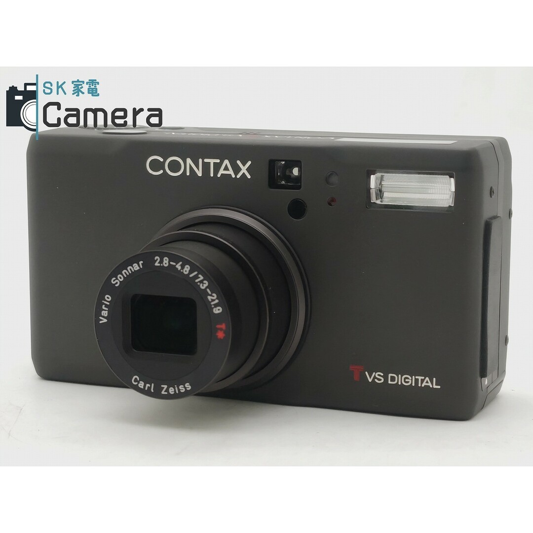 CONTAX(コンタックス)のCONTAX TVS DIGITAL Vario-Sonnar 7.3-21.9ｍｍ F2.8-4.8 T＊ BLACK チタン ブラックコンタックス 元箱一式 付 良 スマホ/家電/カメラのカメラ(コンパクトデジタルカメラ)の商品写真