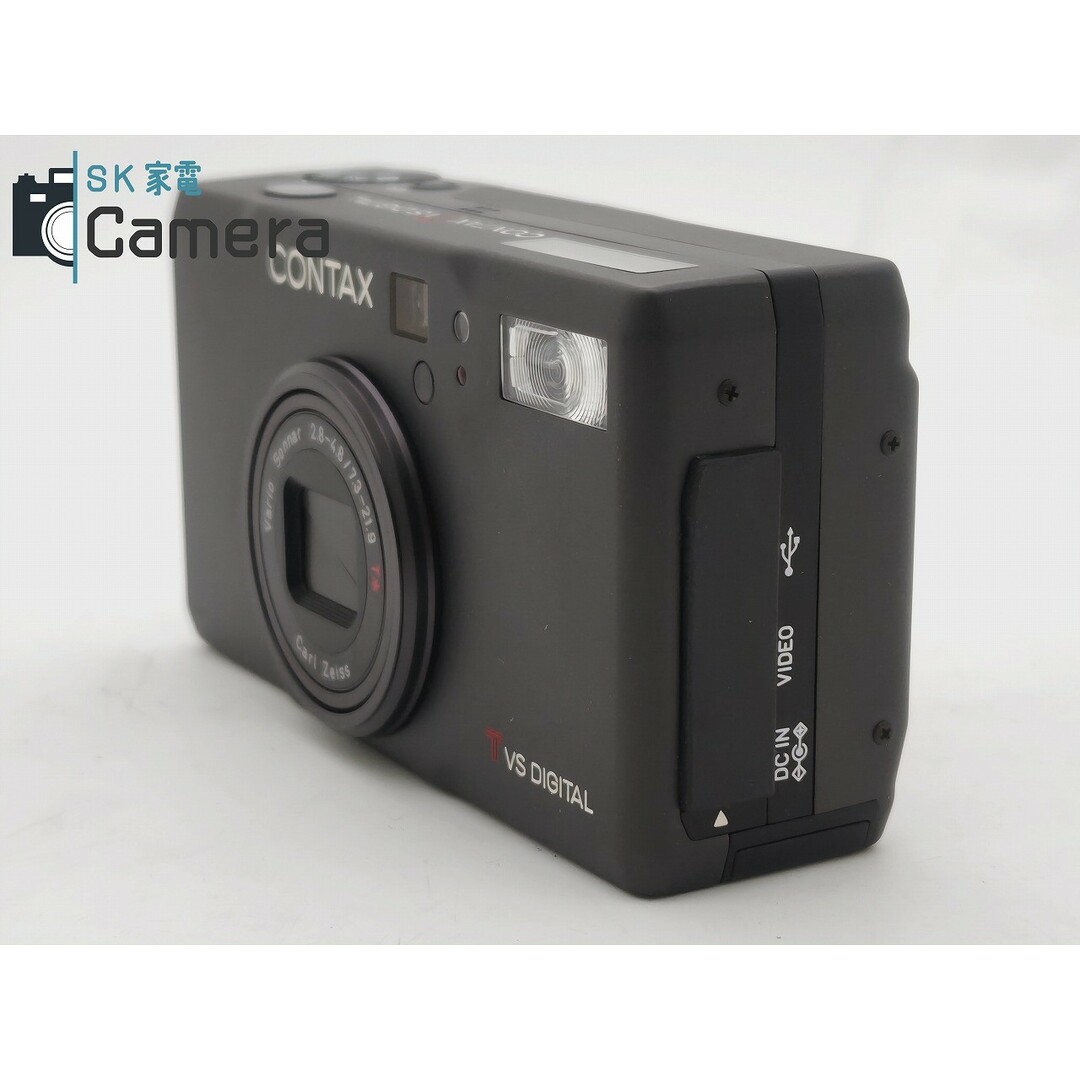 CONTAX(コンタックス)のCONTAX TVS DIGITAL Vario-Sonnar 7.3-21.9ｍｍ F2.8-4.8 T＊ BLACK チタン ブラックコンタックス 元箱一式 付 良 スマホ/家電/カメラのカメラ(コンパクトデジタルカメラ)の商品写真