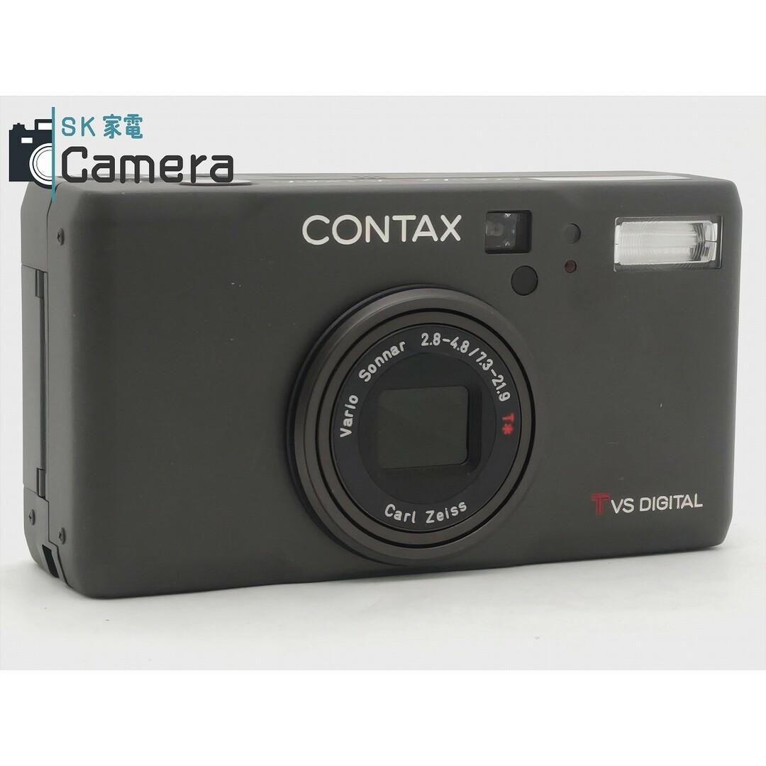 CONTAX(コンタックス)のCONTAX TVS DIGITAL Vario-Sonnar 7.3-21.9ｍｍ F2.8-4.8 T＊ BLACK チタン ブラックコンタックス 元箱一式 付 良 スマホ/家電/カメラのカメラ(コンパクトデジタルカメラ)の商品写真