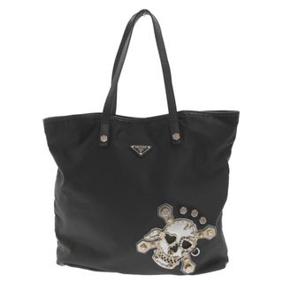 プラダ(PRADA)のPRADA プラダ SKULL STUDS TOTE BAG スカル スタッズ ナイロン トートバッグ ブラック VA0832T(トートバッグ)