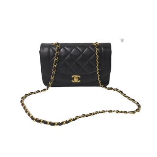 シャネル(CHANEL)の極美品 CHANEL シャネル チェーンショルダーバッグ ダイアナマトラッセ 22 3番台 ラムスキン ブラック ゴールド金具 中古 63467(ハンドバッグ)