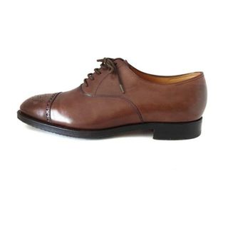 JOHN LOBB - JOHNLOBB(ジョンロブ) シューズ 7 1/2 メンズ - ダークブラウン レースアップ/メダリオン/アウトソール張替済 レザー