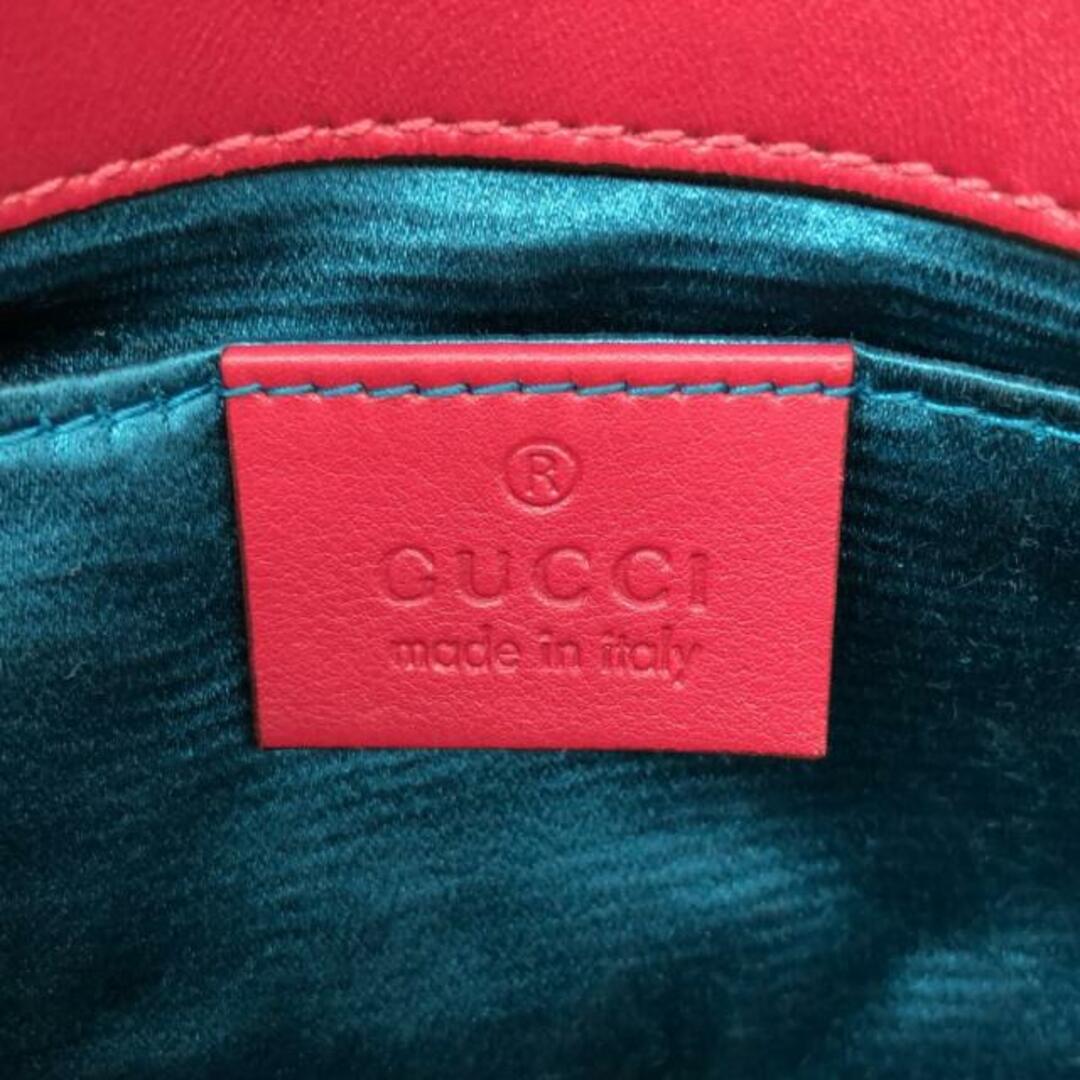 Gucci(グッチ)のGUCCI(グッチ) ショルダーバッグ GGマーモント ベルベット ミニバッグ 446744 ピンク チェーンショルダー ベロア レディースのバッグ(ショルダーバッグ)の商品写真