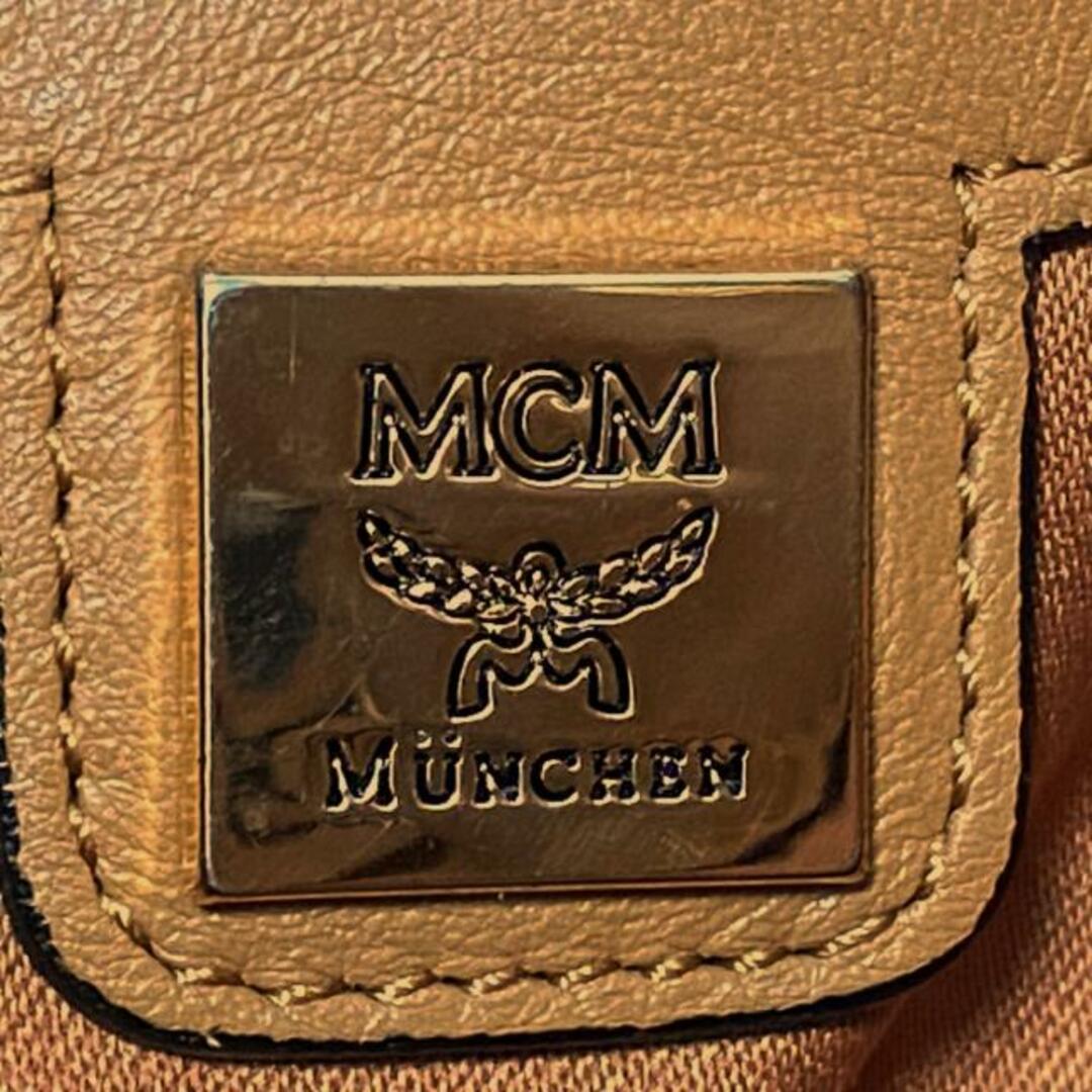 MCM(エムシーエム)のMCM(エムシーエム) トートバッグ - ブラウン×黒 巾着型 合皮 レディースのバッグ(トートバッグ)の商品写真