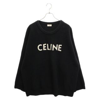 セリーヌ(celine)のCELINE セリーヌ 21AW エディ期 ロゴワッペン オーバーサイズニット ブラック 2A19R423P(ニット/セーター)