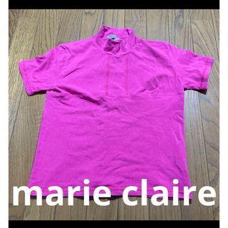 marie claire forum 半袖 トップス ハイネック ピンク(Tシャツ(半袖/袖なし))