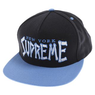 Supreme - SUPREME シュプリーム 21SS BONES LOGO 5-PANEL ボーンズロゴ ロゴ刺繍 ベースボールキャップ 帽子 ブルー/ブラック