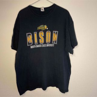 ギルタン(GILDAN)の【US古着】 USA古着 バイソン フットボール アメフト Tシャツ メンズXL(Tシャツ/カットソー(半袖/袖なし))