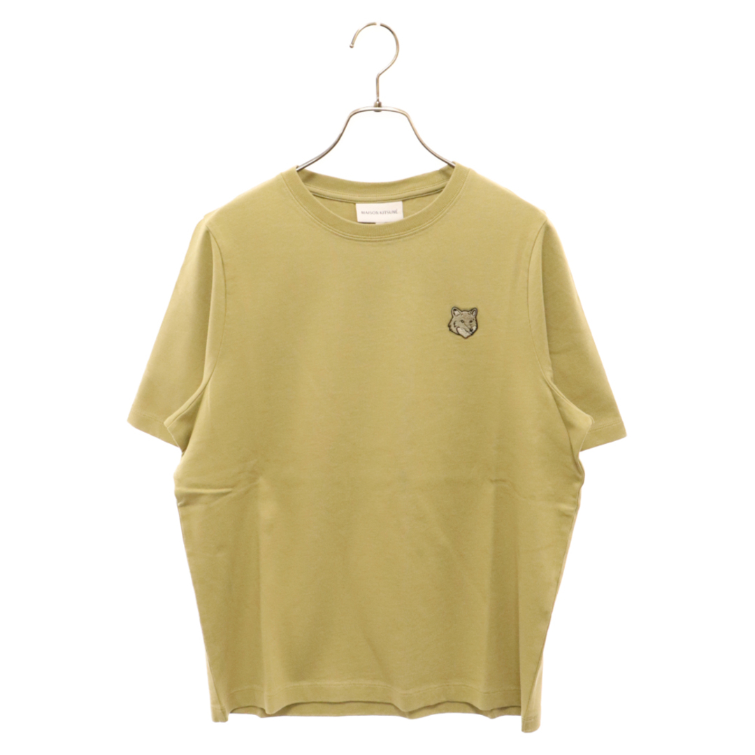 MAISON KITSUNE'(メゾンキツネ)のMAISON KITSUNE メゾンキツネ ボールド フォックスヘッド パッチ コンフォート 半袖Tシャツ フロント刺繍 カーキー レディース MW00127KJ0119 レディースのトップス(Tシャツ(半袖/袖なし))の商品写真