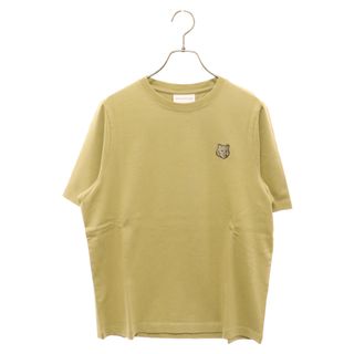 MAISON KITSUNE' - MAISON KITSUNE メゾンキツネ ボールド フォックスヘッド パッチ コンフォート 半袖Tシャツ フロント刺繍 カーキー レディース MW00127KJ0119