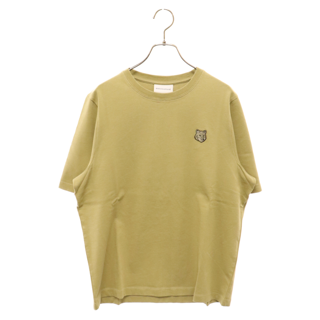 MAISON KITSUNE'(メゾンキツネ)のMAISON KITSUNE メゾンキツネ ボールド フォックスヘッド パッチ コンフォート 半袖Tシャツ フロント刺繍 カーキー レディース MW00127KJ0119 レディースのトップス(Tシャツ(半袖/袖なし))の商品写真