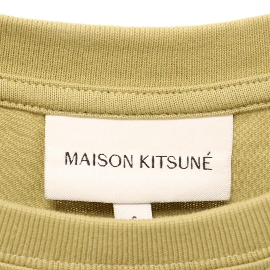 MAISON KITSUNE'(メゾンキツネ)のMAISON KITSUNE メゾンキツネ ボールド フォックスヘッド パッチ コンフォート 半袖Tシャツ フロント刺繍 カーキー レディース MW00127KJ0119 レディースのトップス(Tシャツ(半袖/袖なし))の商品写真