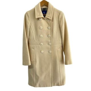 バーバリーブルーレーベル(BURBERRY BLUE LABEL)のBurberry Blue Label(バーバリーブルーレーベル) Pコート サイズ38 M レディース - アイボリー 長袖/ロング丈/秋/冬(ピーコート)