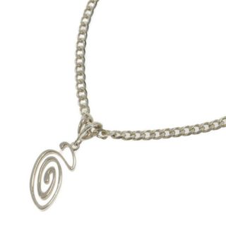 ステューシー(STUSSY)のSTUSSY ステューシー 24SS Jewelry Swirly S Chain Necklace Sterling Silver ジュエリー スウィルリー S チェーン ネックレス Sロゴネックレス シルバー(ネックレス)