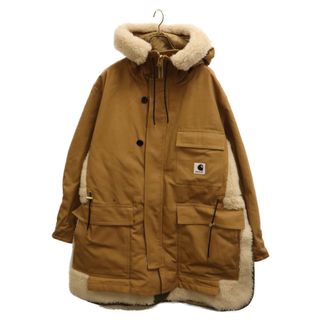 サカイ(sacai)のSacai サカイ ユーケーカーハート UKCARHARTT サイズ:1 23AW 23-03109M WIP Canvas Parka Siberian キャンバスシベリアンフリースボアコート 3 ベージュ(フライトジャケット)