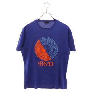 ヴェルサーチ(VERSACE)のVERSACE ヴェルサーチ メデューサプリント 半袖Tシャツ カットソー ブルー A83097(Tシャツ/カットソー(半袖/袖なし))