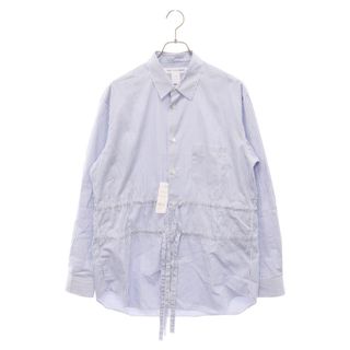 コムデギャルソン(COMME des GARCONS)のCOMME des GARCONS SHIRT コムデギャルソンシャツ 24SS L/S STRIPE SHIRT ドローストリングストライプ長袖シャツ FM-B046 ブルー(シャツ)