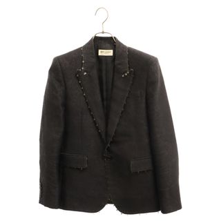 サンローラン(Saint Laurent)のSAINT LAURENT PARIS サンローランパリ 20SS フラワージャガード チェーン装飾テーラードジャケット ブラック 604964 Y1A05(テーラードジャケット)