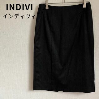 インディヴィ(INDIVI)の美品★INDIVI インディヴィ タイトスカート ワールド 日本製 Sサイズ(ひざ丈スカート)