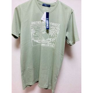 新品タグあり　Tシャツ　Mサイズ　くすみグリーン(Tシャツ/カットソー(半袖/袖なし))