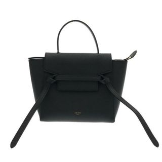 セリーヌ(celine)のCELINE(セリーヌ) ハンドバッグ ベルトバッグナノ 黒 グレインドカーフスキン	(ハンドバッグ)