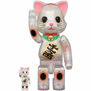 ベアブリック(BE@RBRICK)のベアブリック NY@BRICK 招き猫 千万両 透明メッキ 100％ 400％(フィギュア)